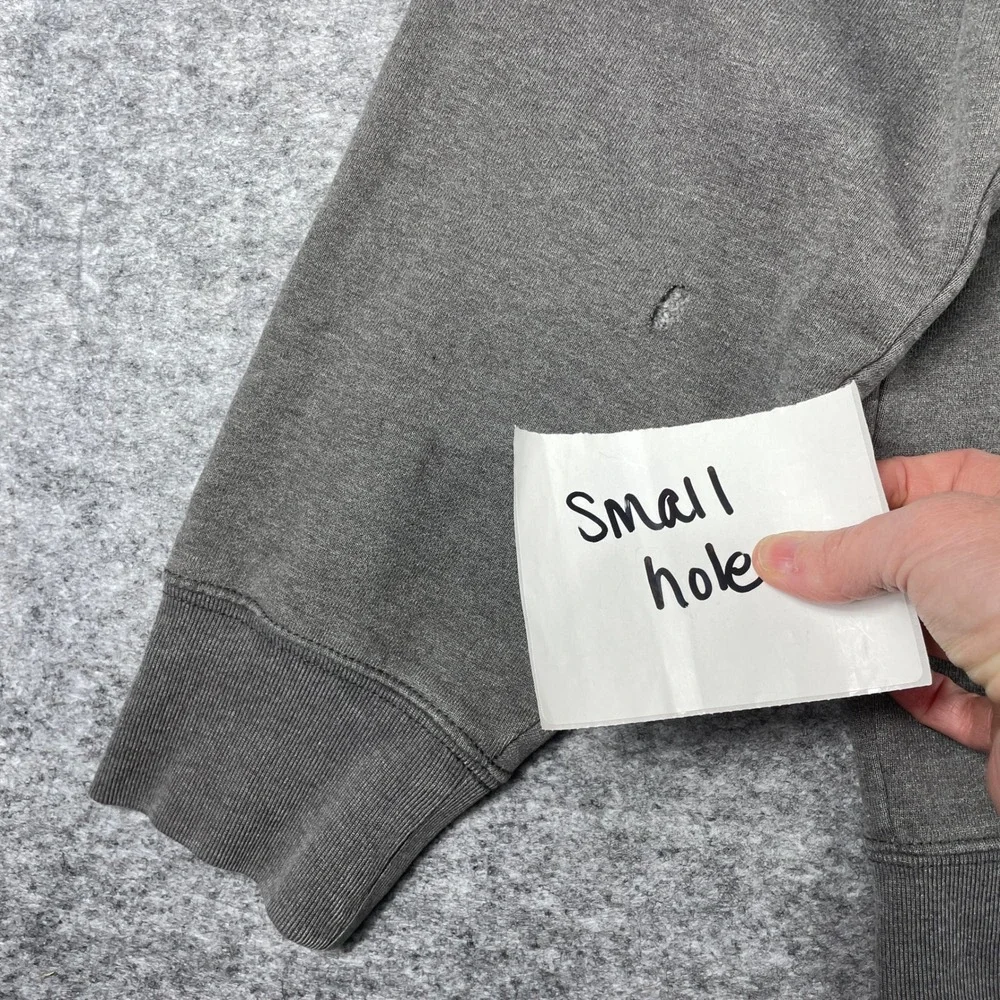 The North Face Hoodie Mens L Gray Green Half Dome Pullover Sweatshirt